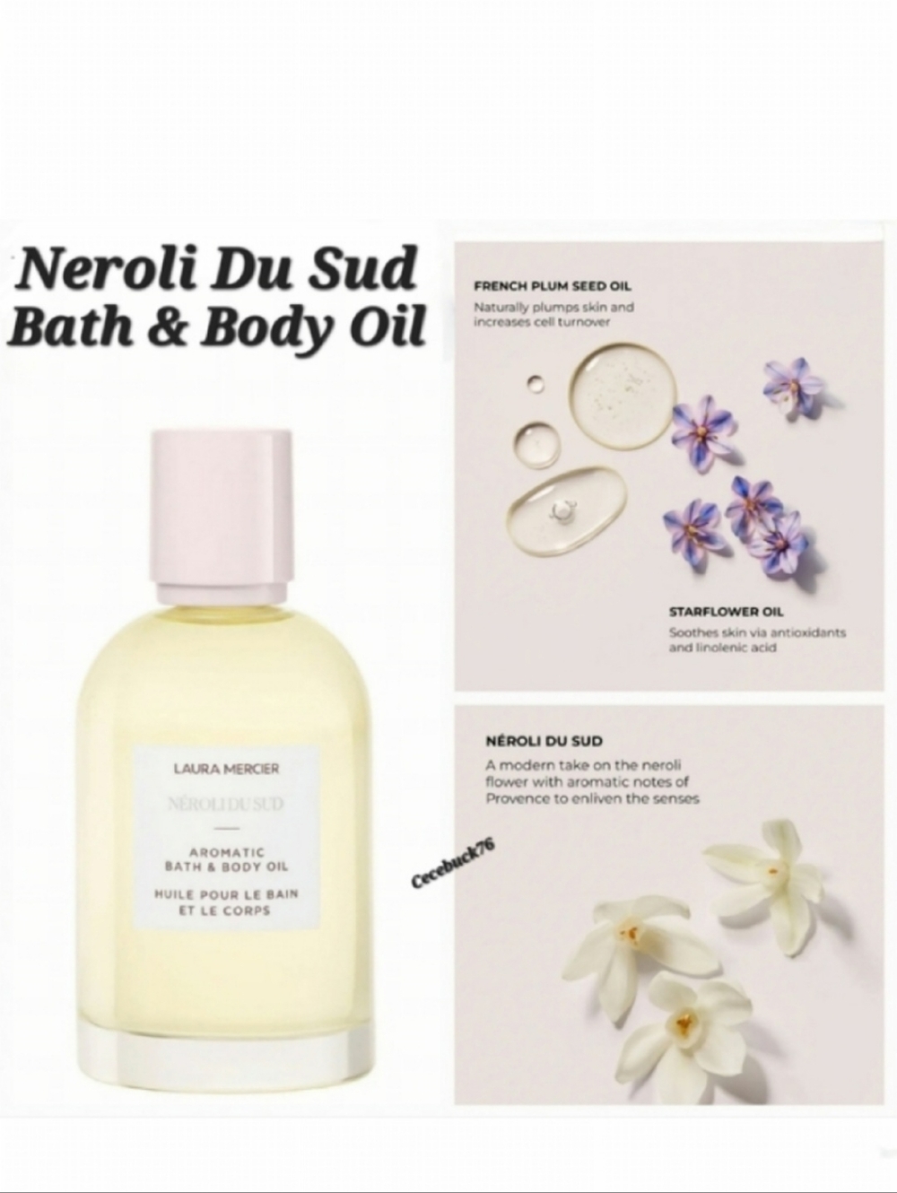 ๐บLaura Mercier Nรฉroli du Sud Aromatic Bath and Body Oil